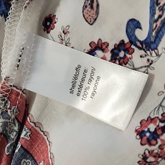 Maurices Print Open front Flowy Cardigan Cruise Coverup Side Slits - Picture 9 of 12